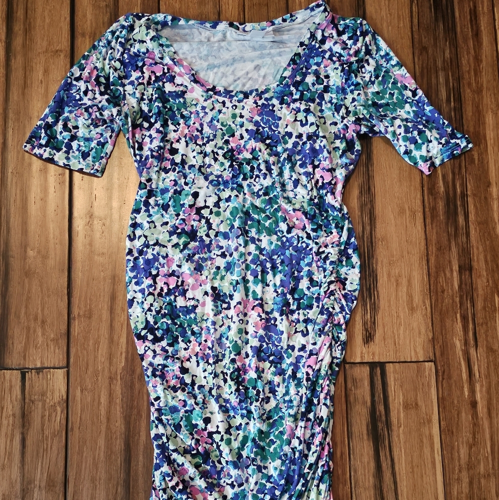 Motherhood Maternity 3/4 Sleeve Knit Bodycon Dress